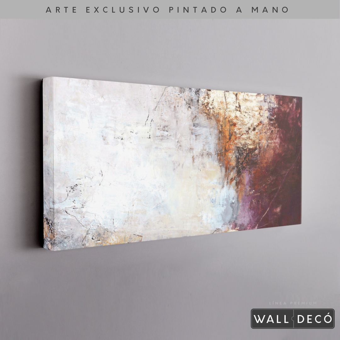 Arte Pintado a Mano Entre Luz y Rosa Horizontal