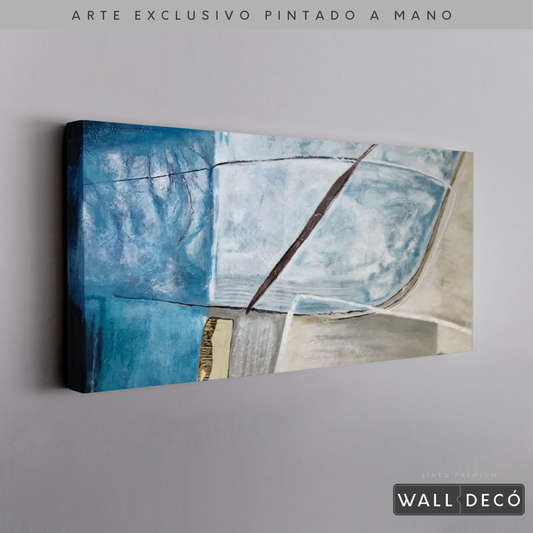 Arte Pintado a Mano Agua En El Pozo Horizontal