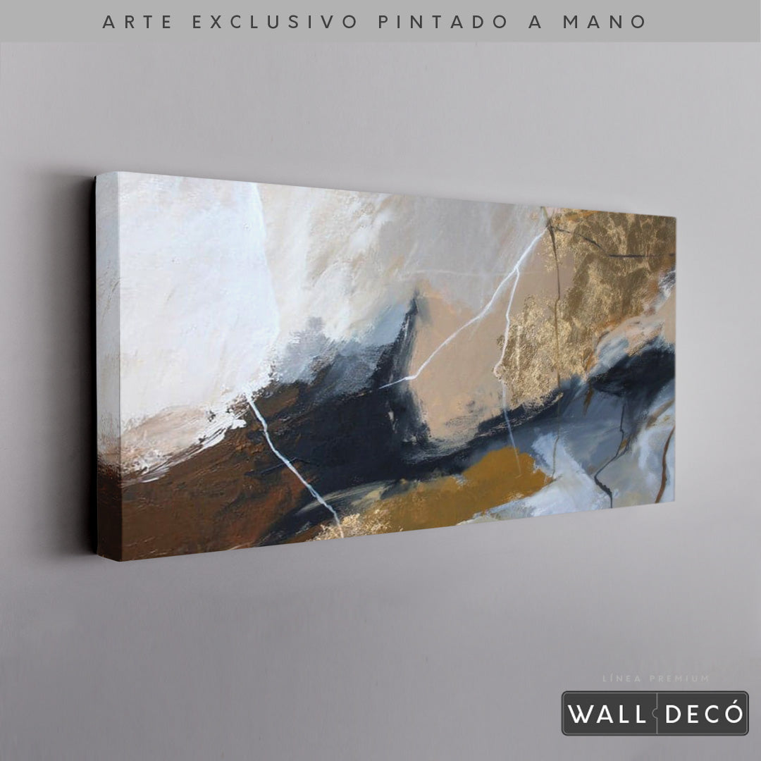 Arte Pintado a Mano Montañas de Color Horizontal