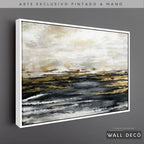 Arte Pintado a Mano Espejos en el Mar Horizontal