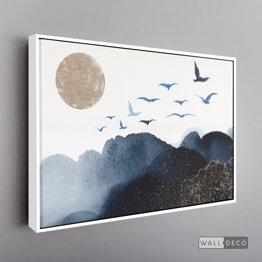 Cuadro Fragmentos Aves y Luna