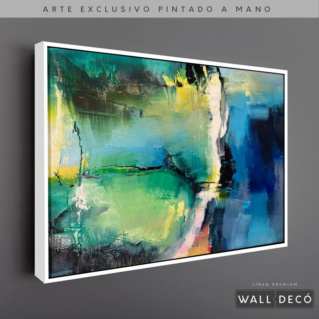 Arte Pintado a Mano Gema Horizontal