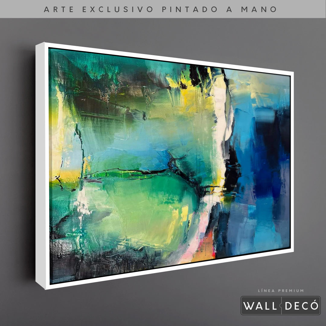 Arte Pintado a Mano Gema Horizontal