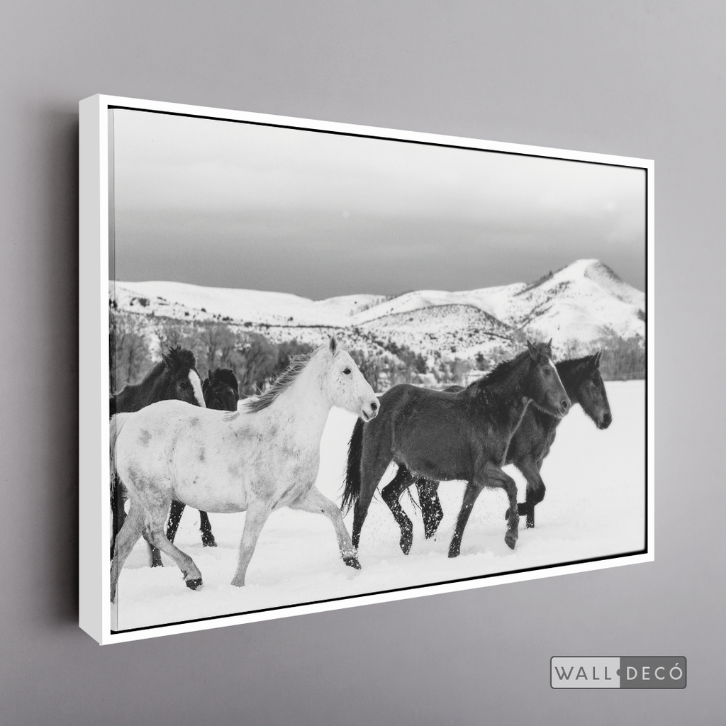 Cuadro Animales Caballos Boho Horizontal