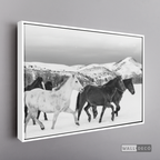 Cuadro Animales Caballos Boho Horizontal