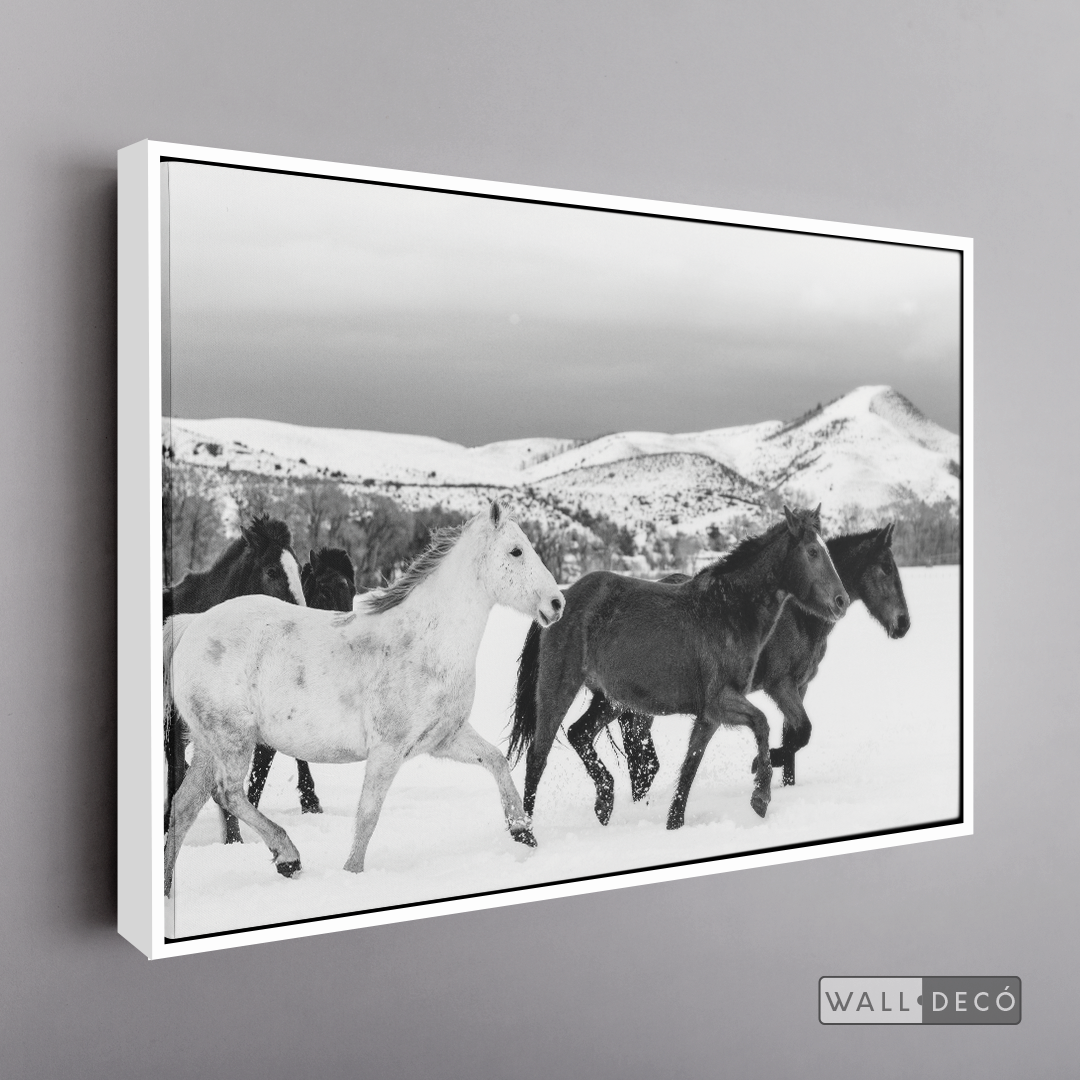 Cuadro Animales Caballos Boho Horizontal