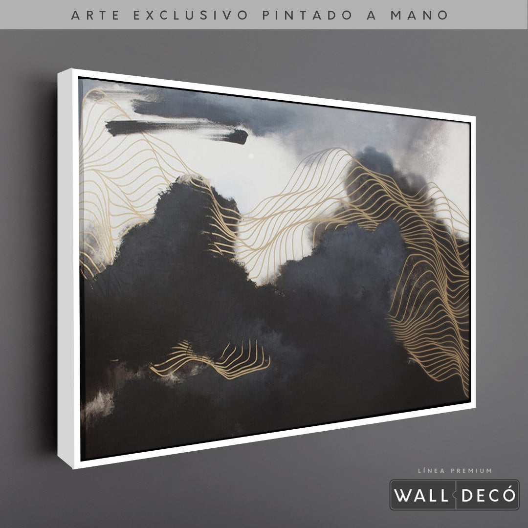 Arte Pintado a Mano Ritmo Nocturno Horizontal