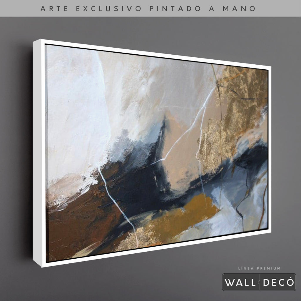 Arte Pintado a Mano Montañas de Color Horizontal