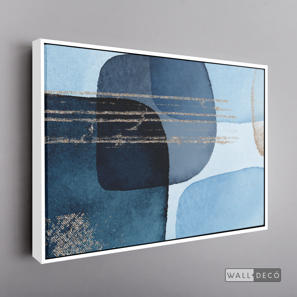 Cuadro Fragmentos Abstractos Azul