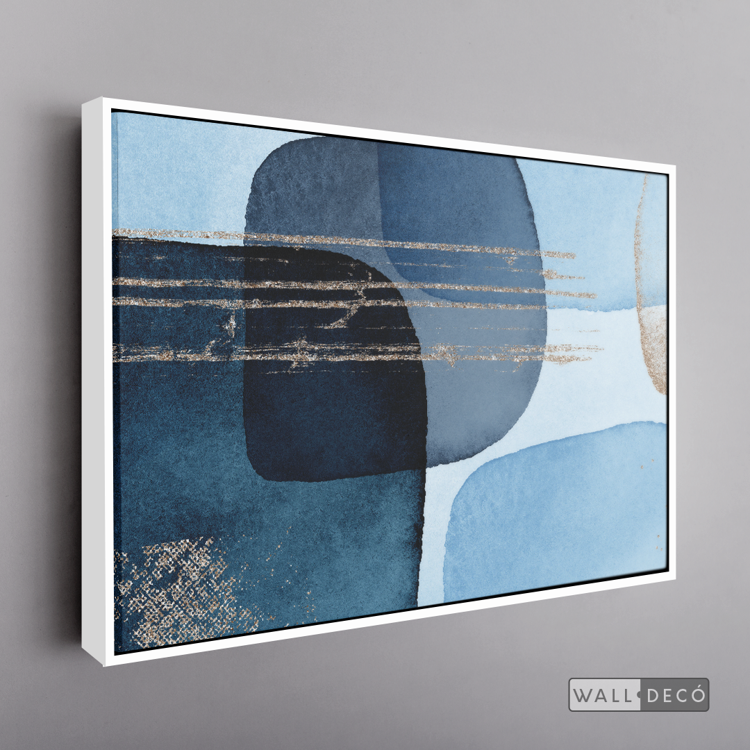 Cuadro Fragmentos Abstractos Azul