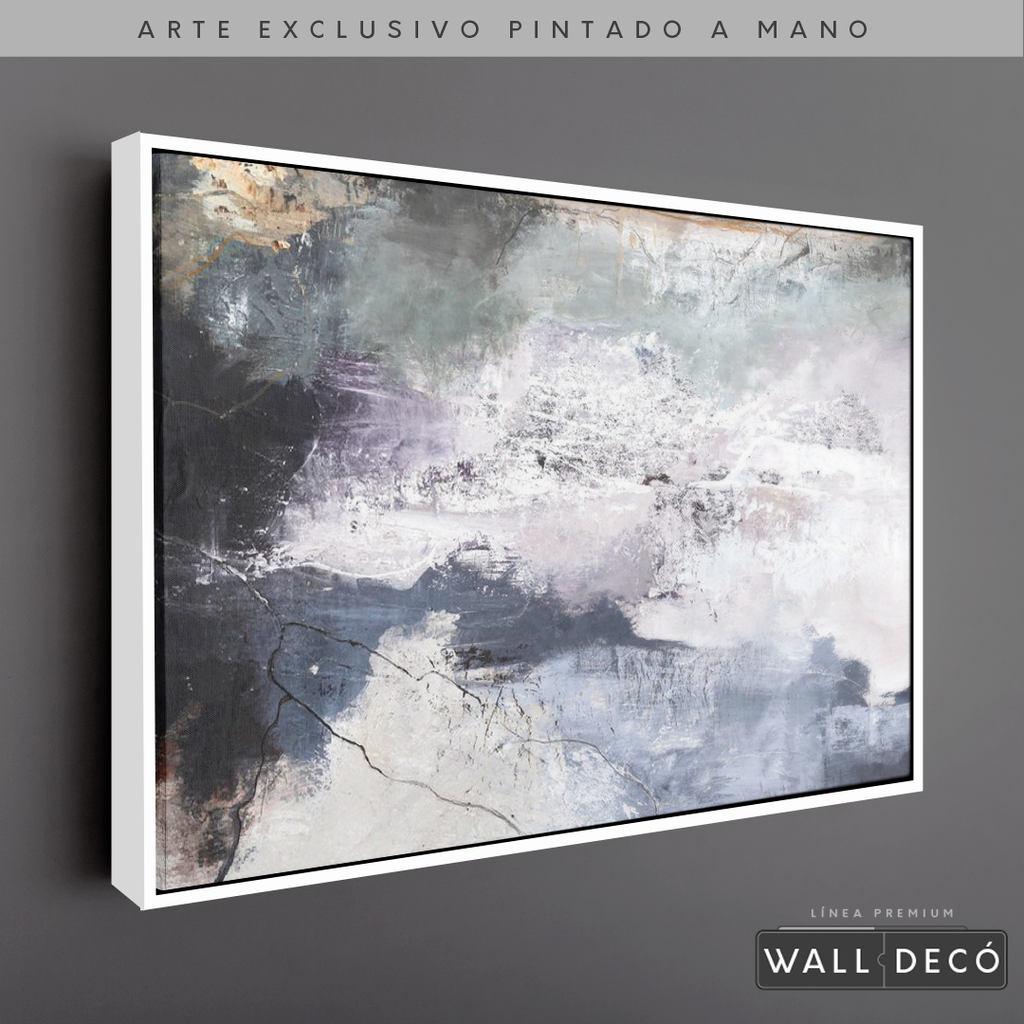 Arte Pintado a Mano Átomos de Mar Horizontal