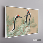 Cuadro Arte Grullas de Momoyogusa Kamisaka Sekka
