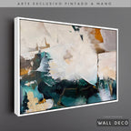 Arte Pintado a Mano Esmeralda Horizontal