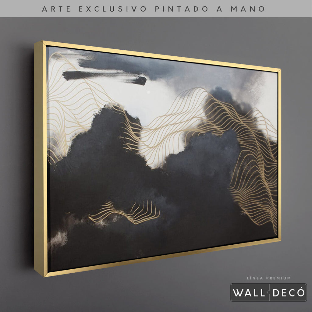 Arte Pintado a Mano Ritmo Nocturno Horizontal