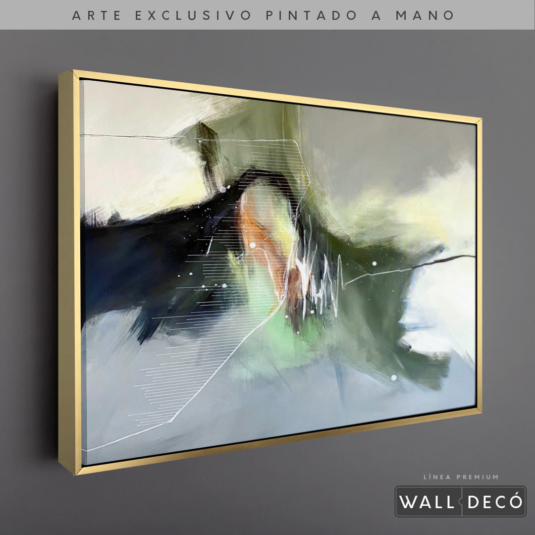 Arte Pintado a Mano Pensamiento Musical Horizontal