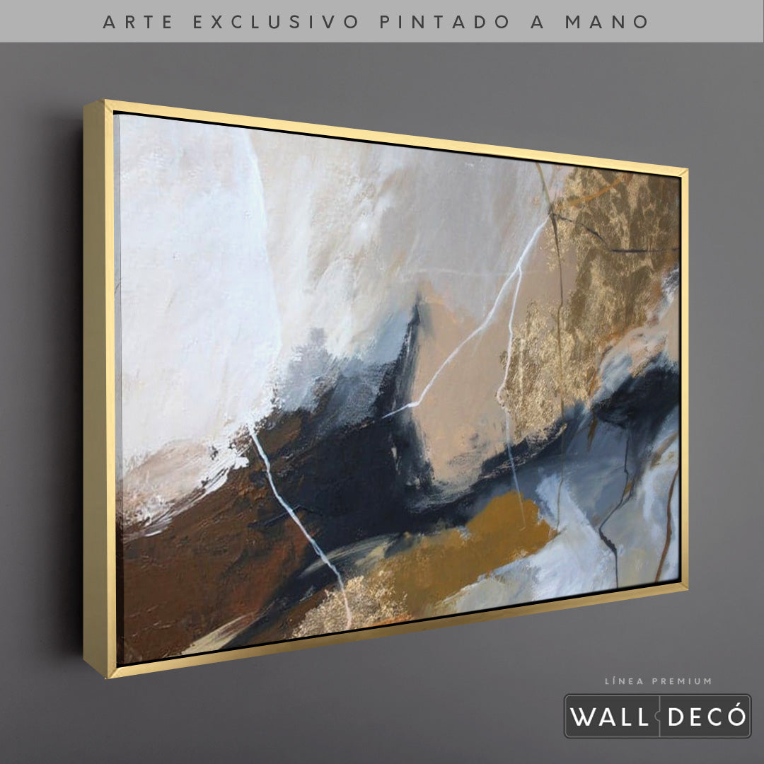 Arte Pintado a Mano Montañas de Color Horizontal