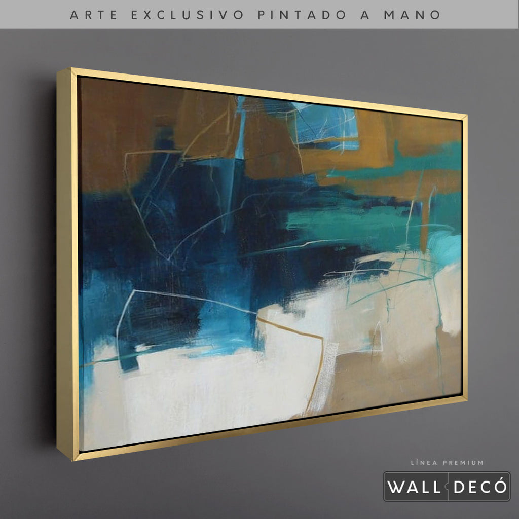 Arte Pintado a Mano Estuario Magno Horizontal