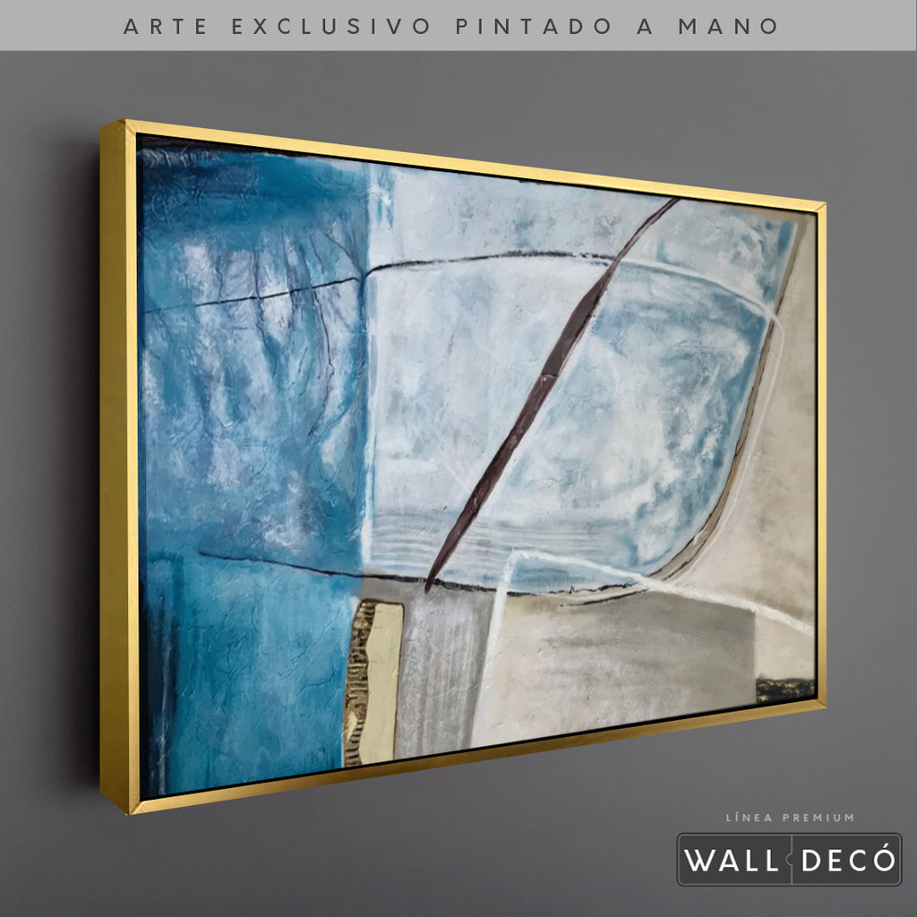 Arte Pintado a Mano Agua En El Pozo Horizontal