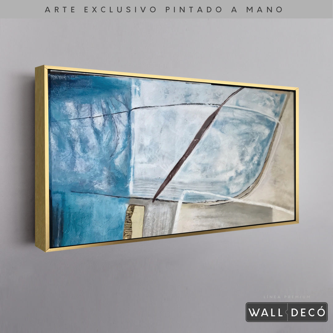 Arte Pintado a Mano Agua En El Pozo Horizontal