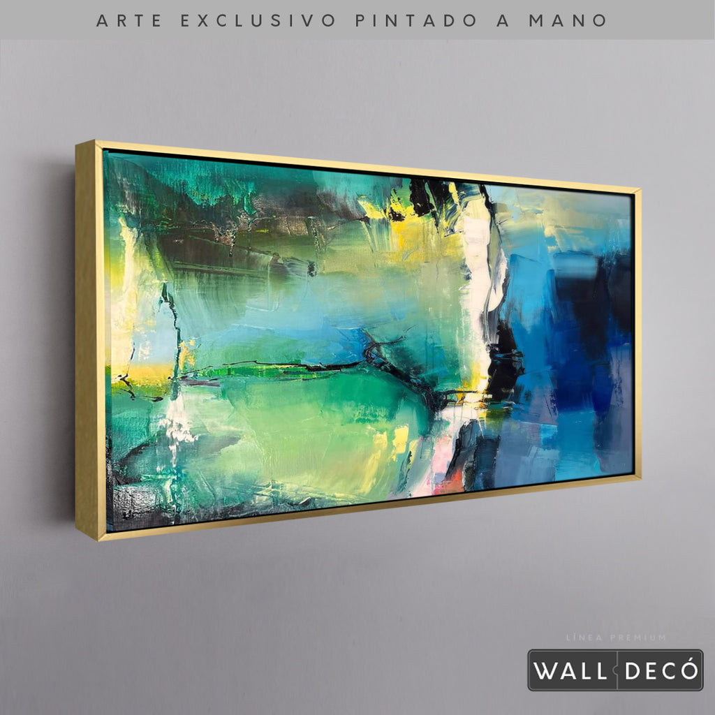 Arte Pintado a Mano Gema Horizontal