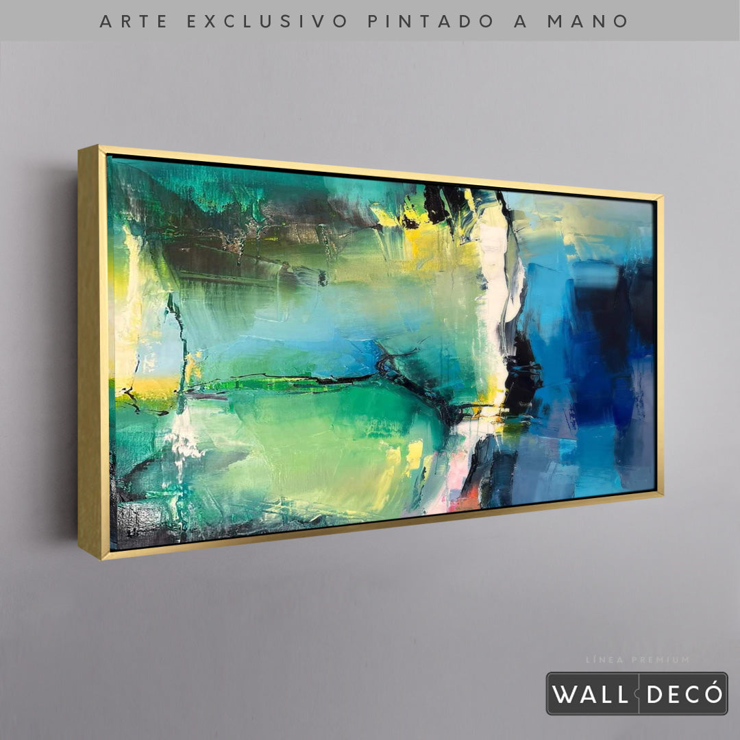 Arte Pintado a Mano Gema Horizontal