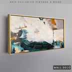 Arte Pintado a Mano Esmeralda Horizontal