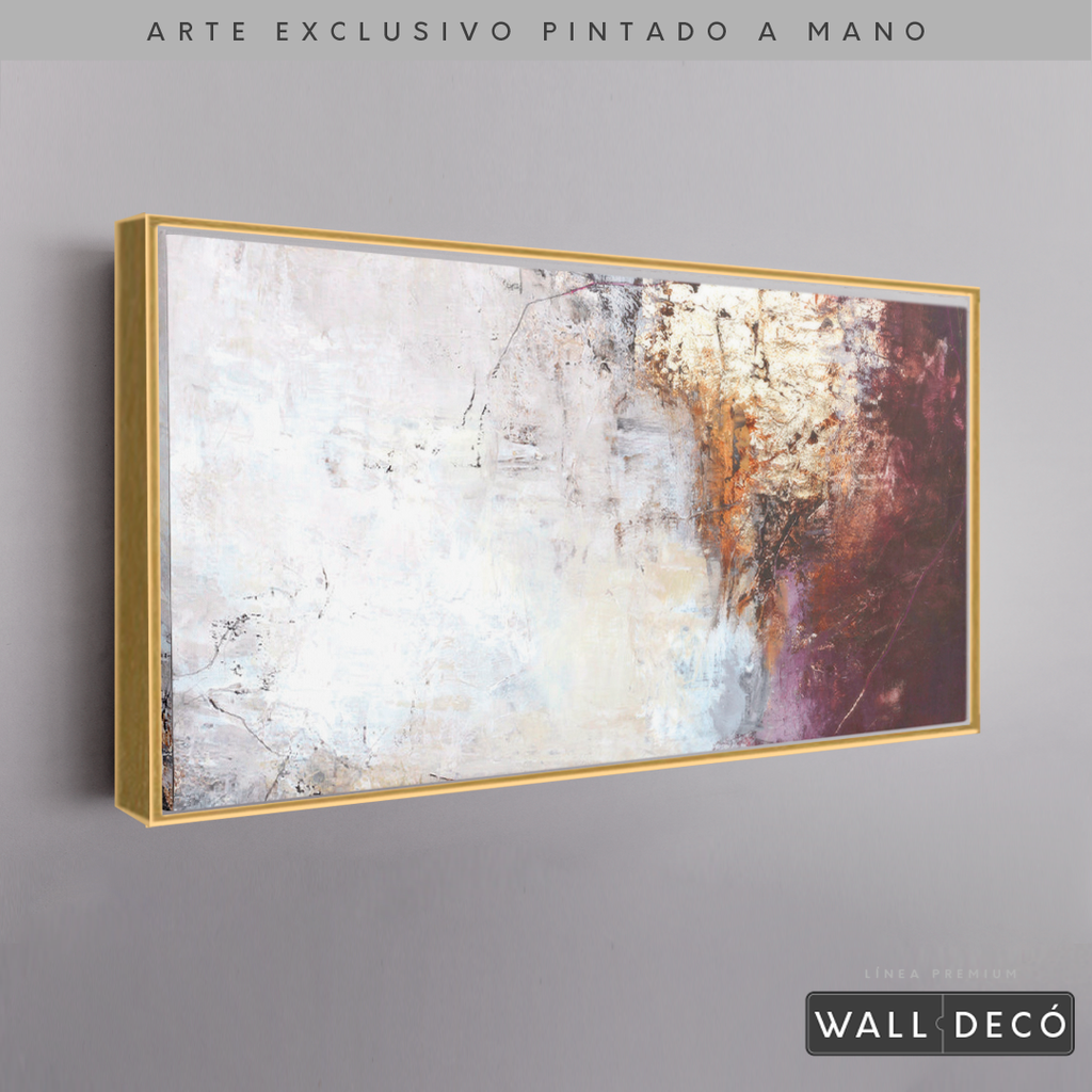 Arte Pintado a Mano Entre Luz y Rosa Horizontal