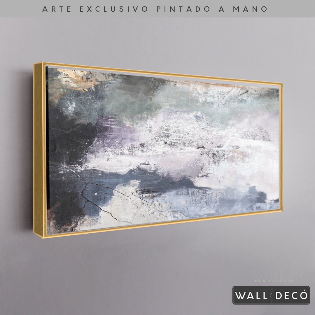 Arte Pintado a Mano Átomos de Mar Horizontal
