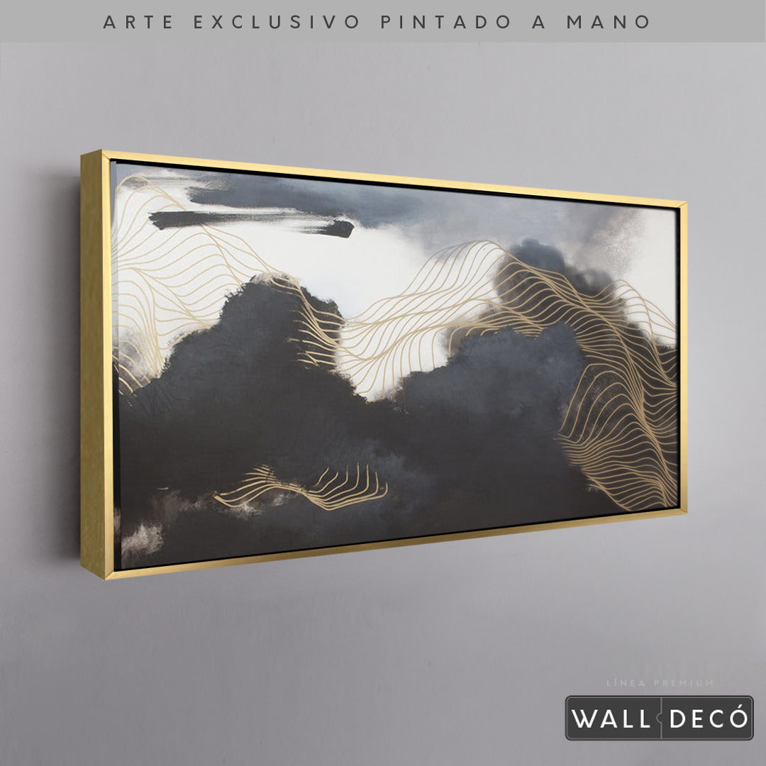 Arte Pintado a Mano Ritmo Nocturno Horizontal