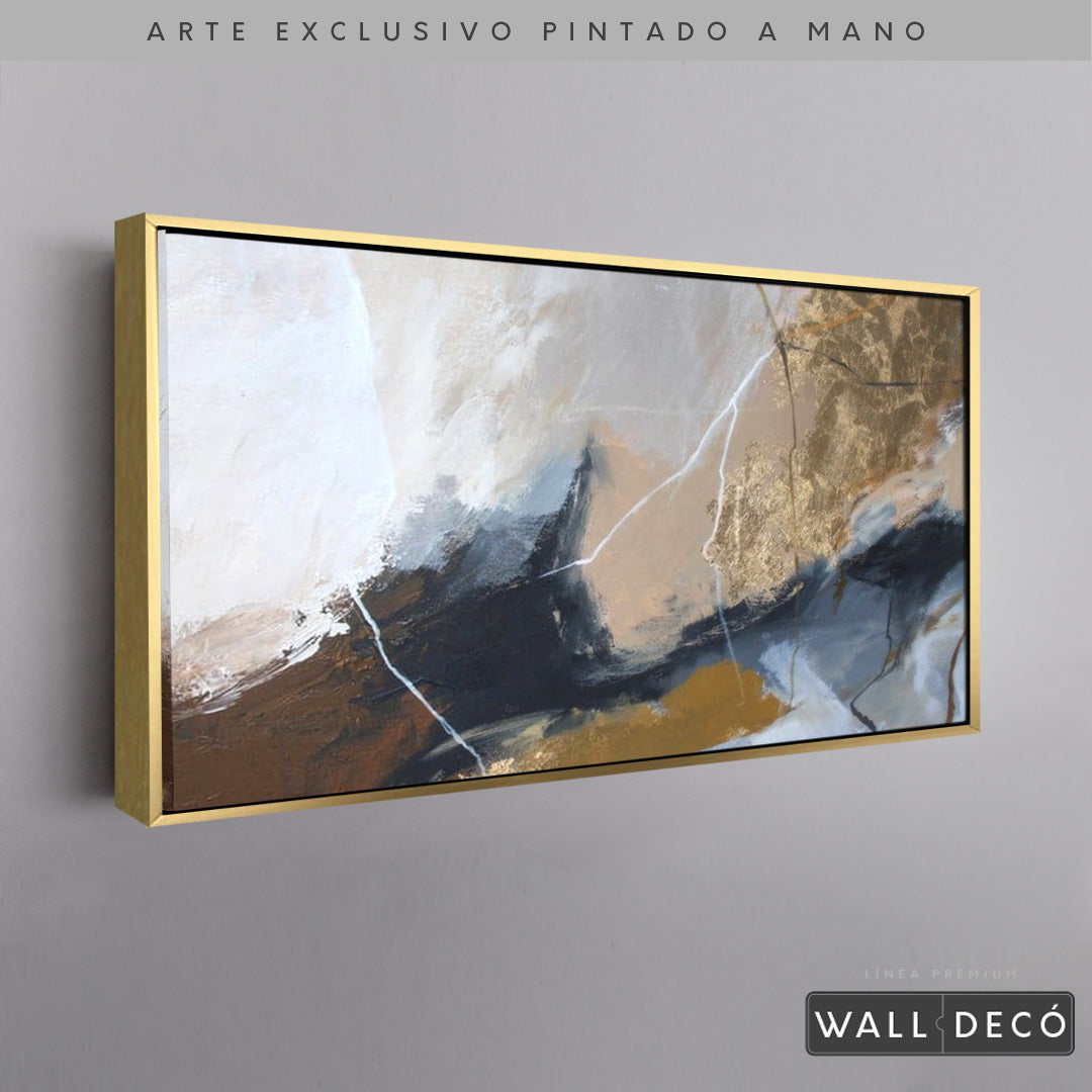 Arte Pintado a Mano Montañas de Color Horizontal