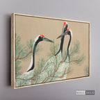 Cuadro Arte Grullas de Momoyogusa Kamisaka Sekka