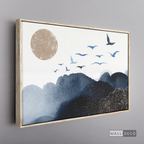 Cuadro Fragmentos Aves y Luna
