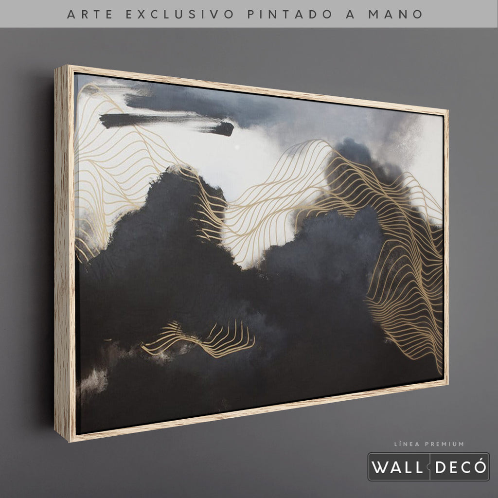 Arte Pintado a Mano Ritmo Nocturno Horizontal