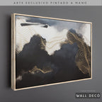 Arte Pintado a Mano Ritmo Nocturno Horizontal