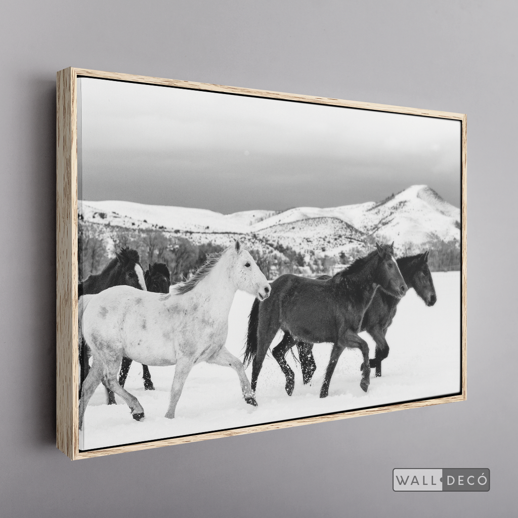 Cuadro Animales Caballos Boho Horizontal