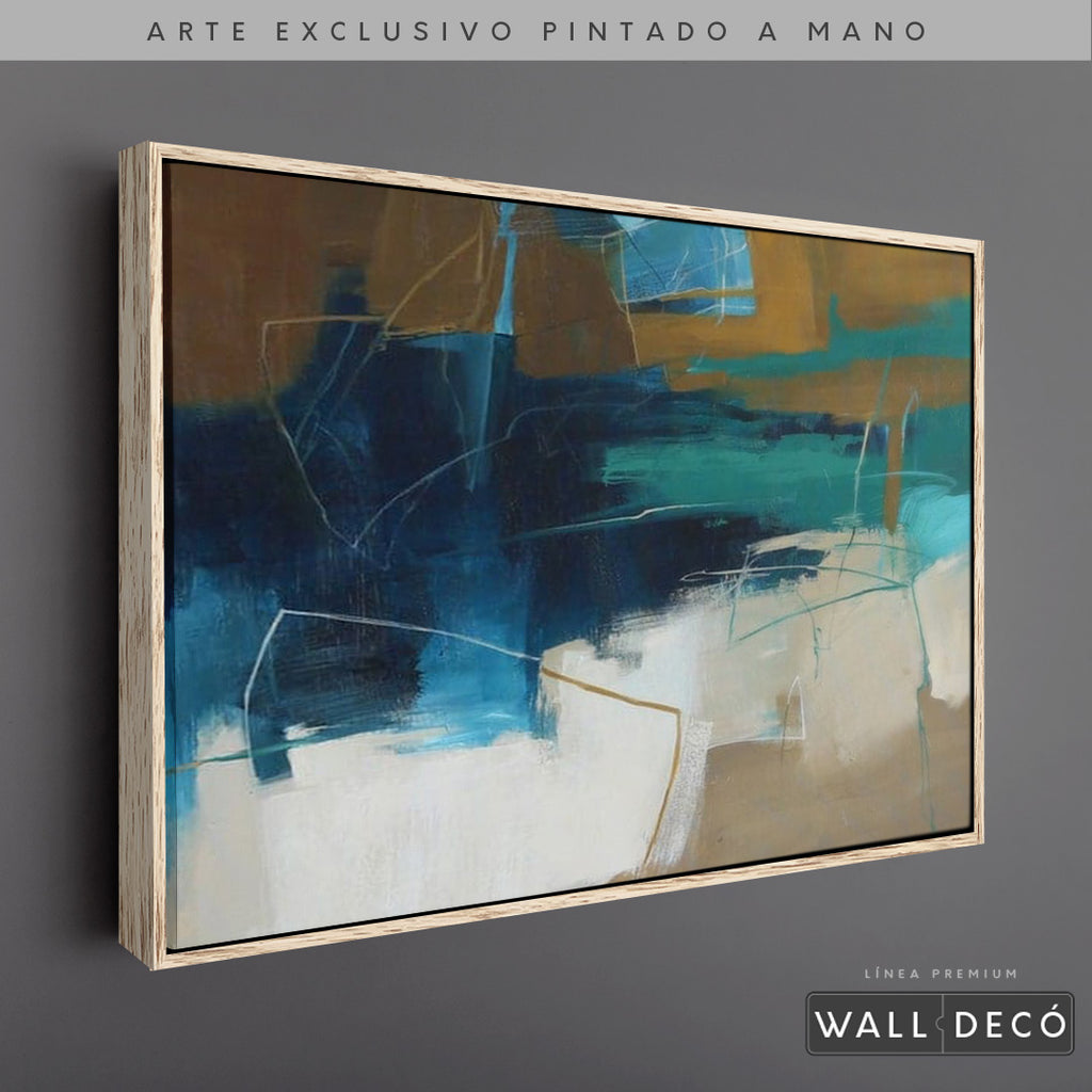 Arte Pintado a Mano Estuario Magno Horizontal
