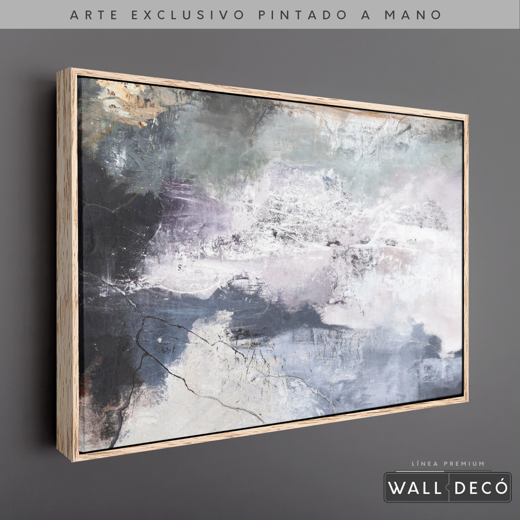 Arte Pintado a Mano Átomos de Mar Horizontal
