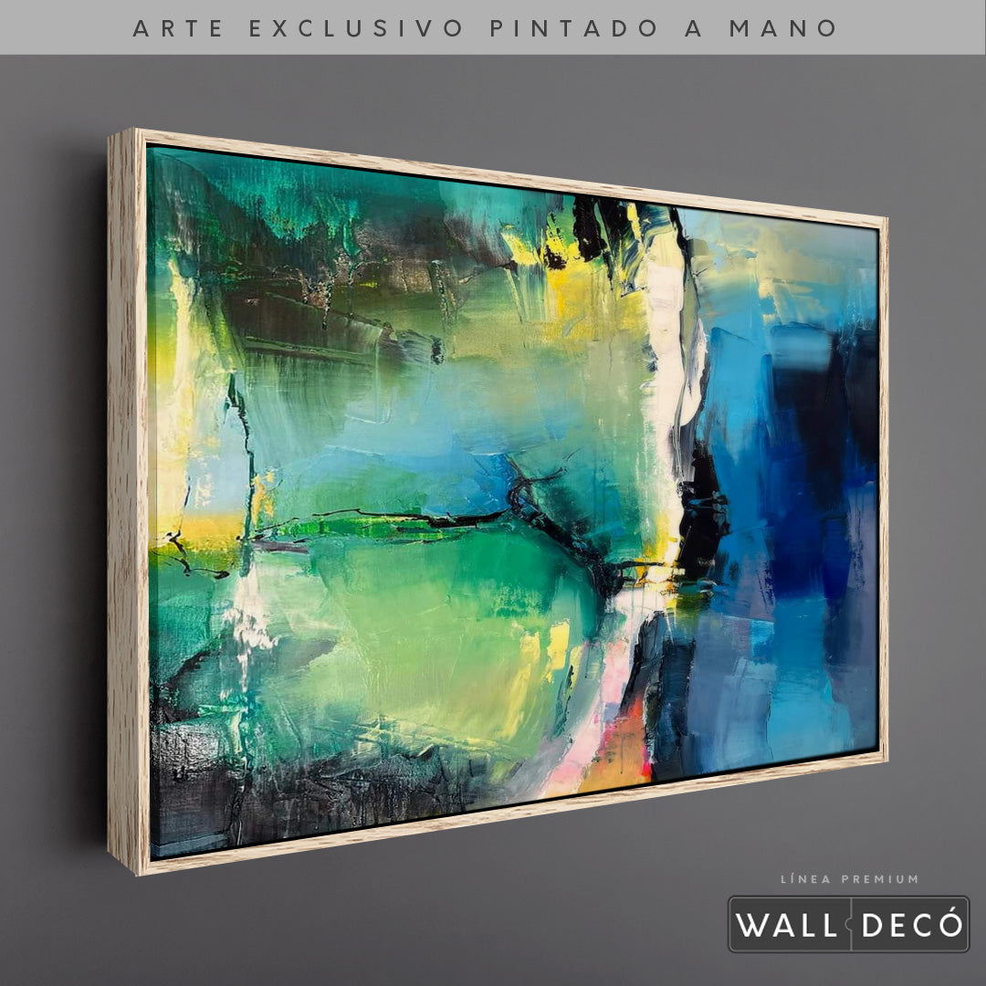 Arte Pintado a Mano Gema Horizontal