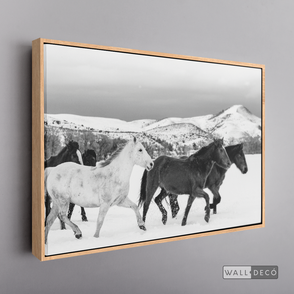 Cuadro Animales Caballos Boho Horizontal