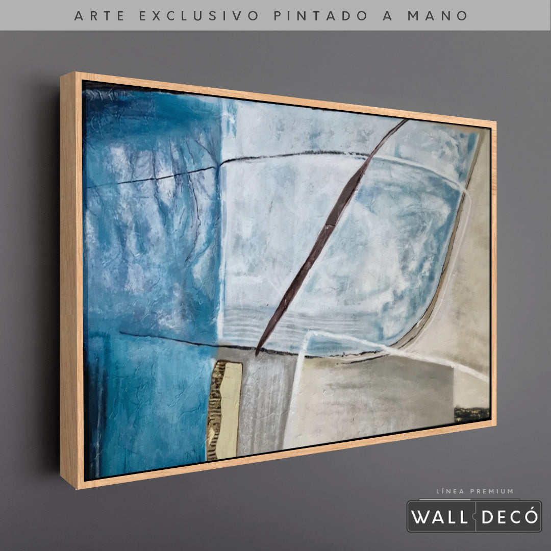 Arte Pintado a Mano Agua En El Pozo Horizontal