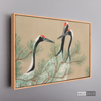 Cuadro Arte Grullas de Momoyogusa Kamisaka Sekka
