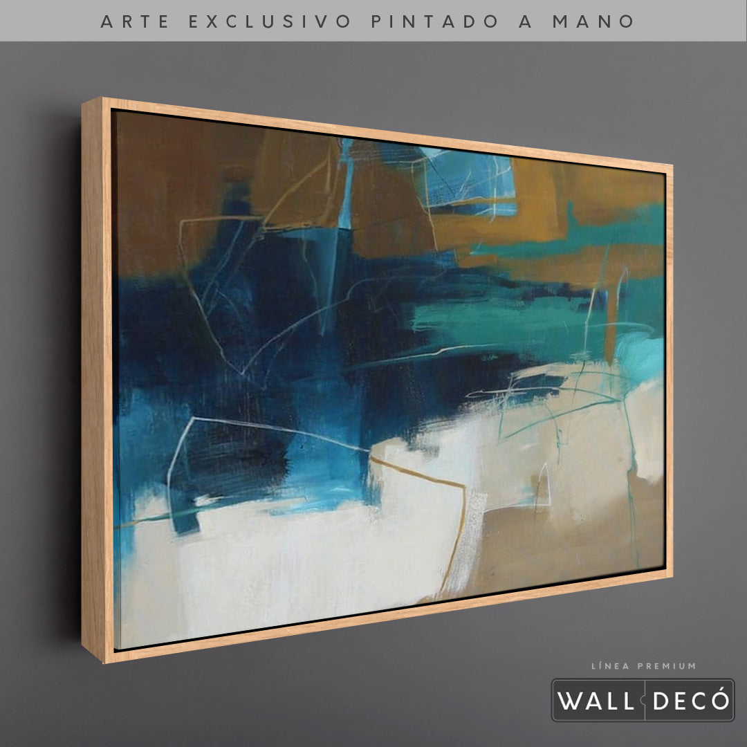 Arte Pintado a Mano Estuario Magno Horizontal