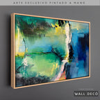 Arte Pintado a Mano Gema Horizontal