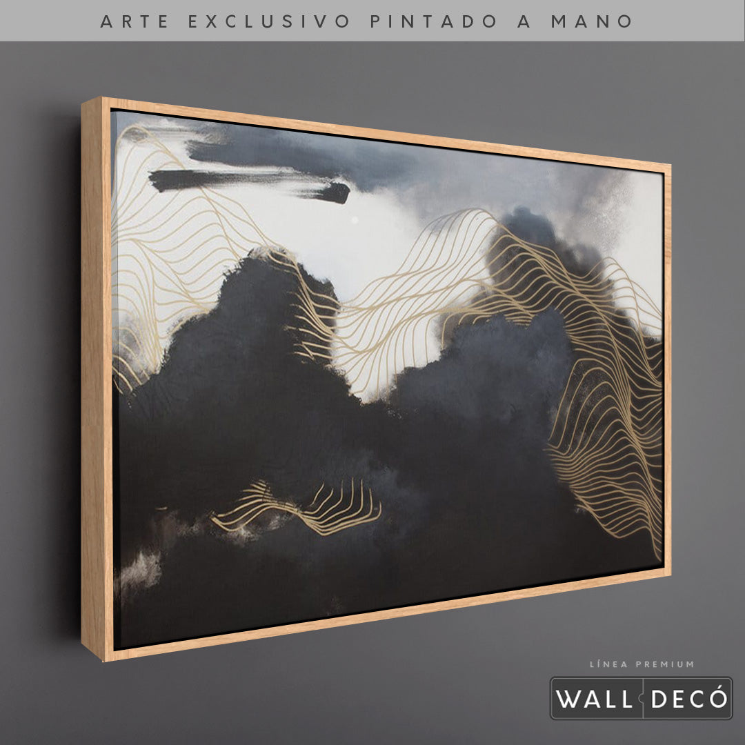 Arte Pintado a Mano Ritmo Nocturno Horizontal