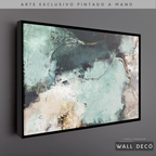 Arte Pintado a Mano Luz Verde Horizontal