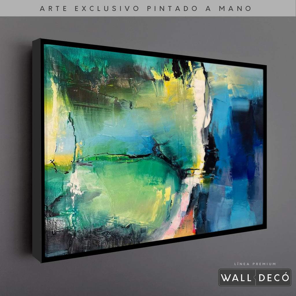 Arte Pintado a Mano Gema Horizontal