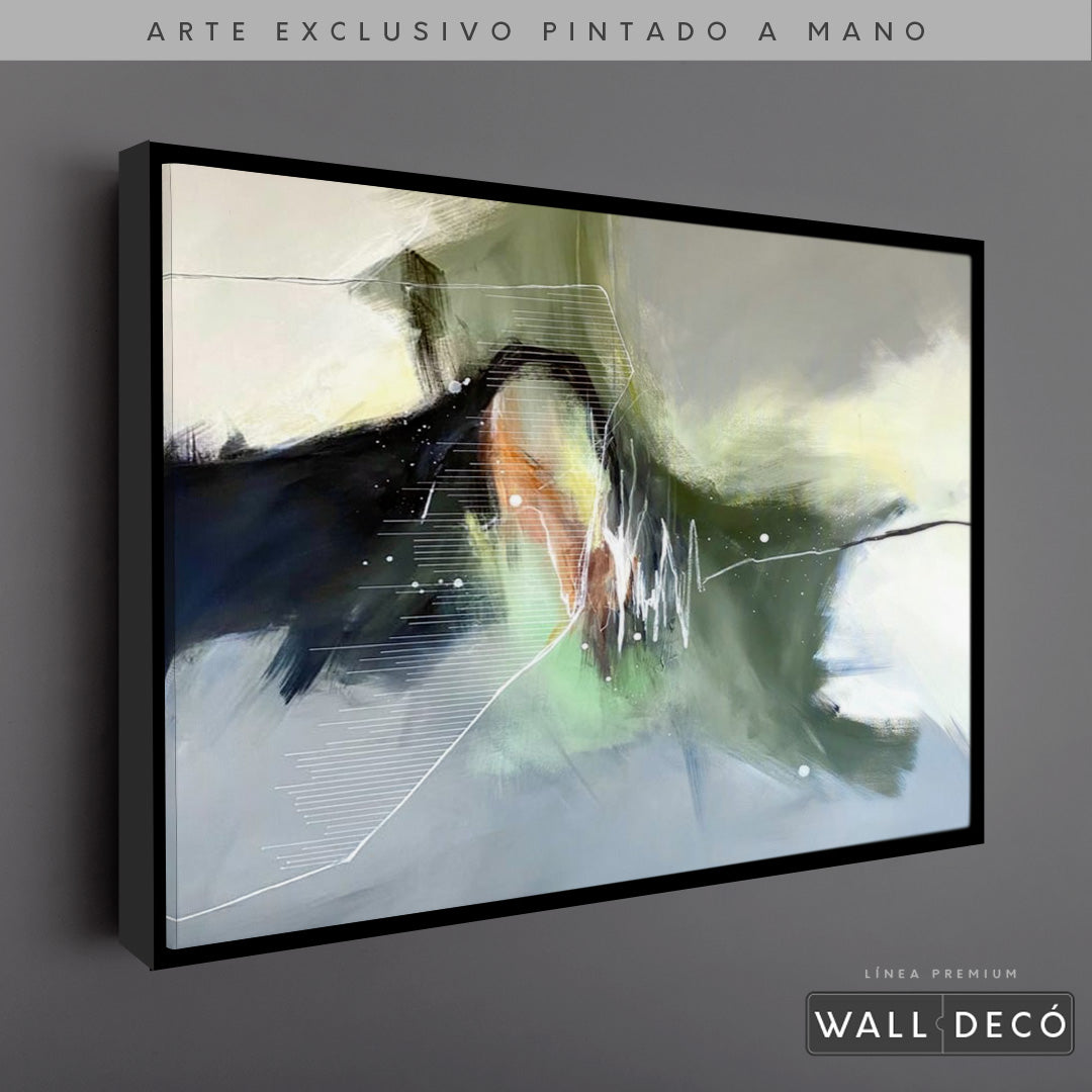 Arte Pintado a Mano Pensamiento Musical Horizontal