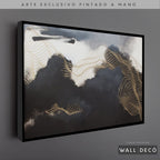 Arte Pintado a Mano Ritmo Nocturno Horizontal