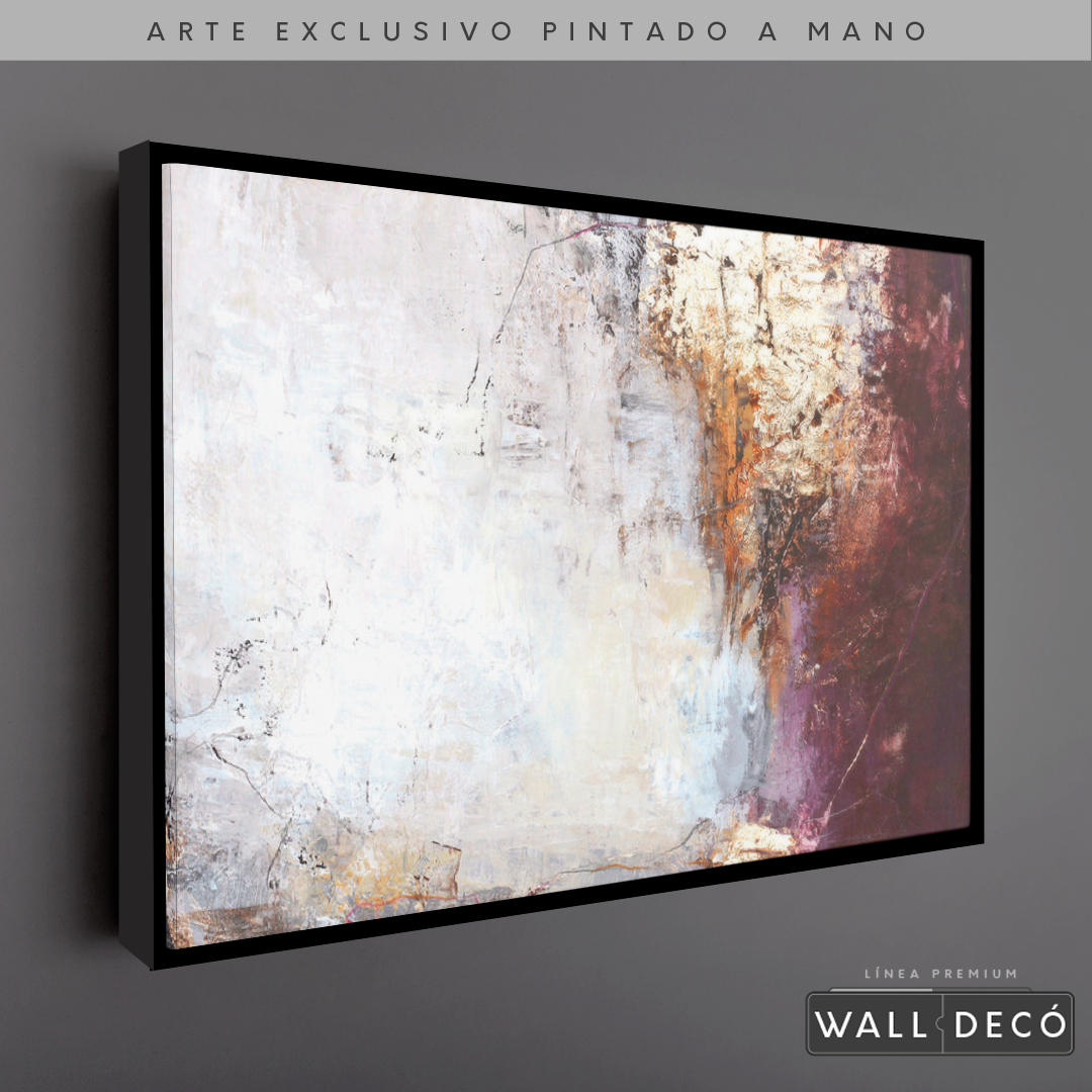 Arte Pintado a Mano Entre Luz y Rosa Horizontal