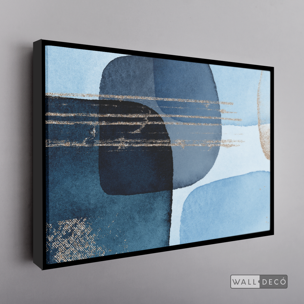 Cuadro Fragmentos Abstractos Azul